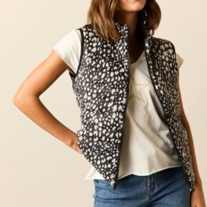 Chaleco reversible animal print bicolor