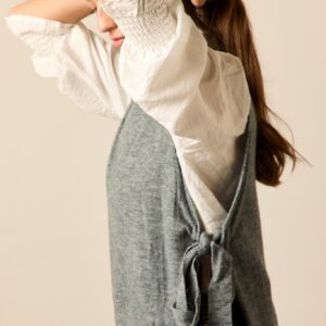 Chaleco lazos laterales gris